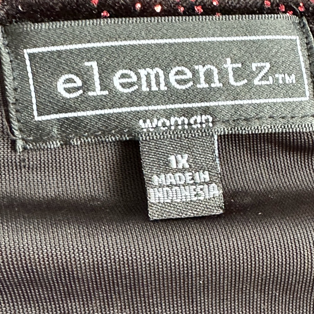 Elementz Black & Red Sequence 1 Button Jacket Att… - image 7